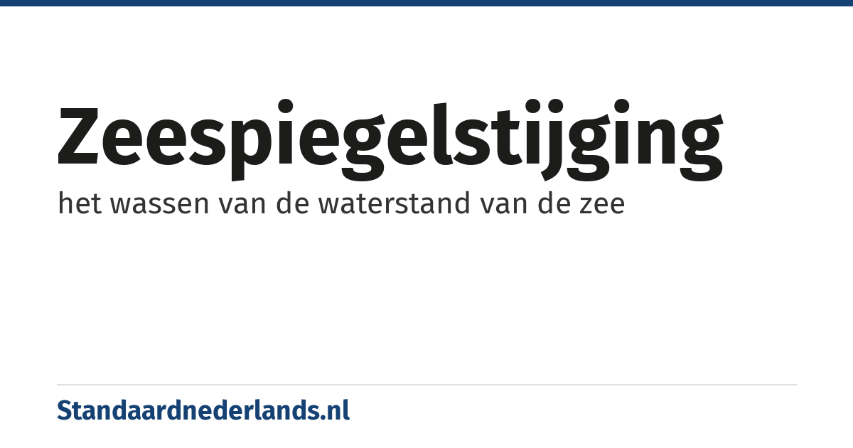 zeespiegelstijging: het wassen van de waterstand van de zee