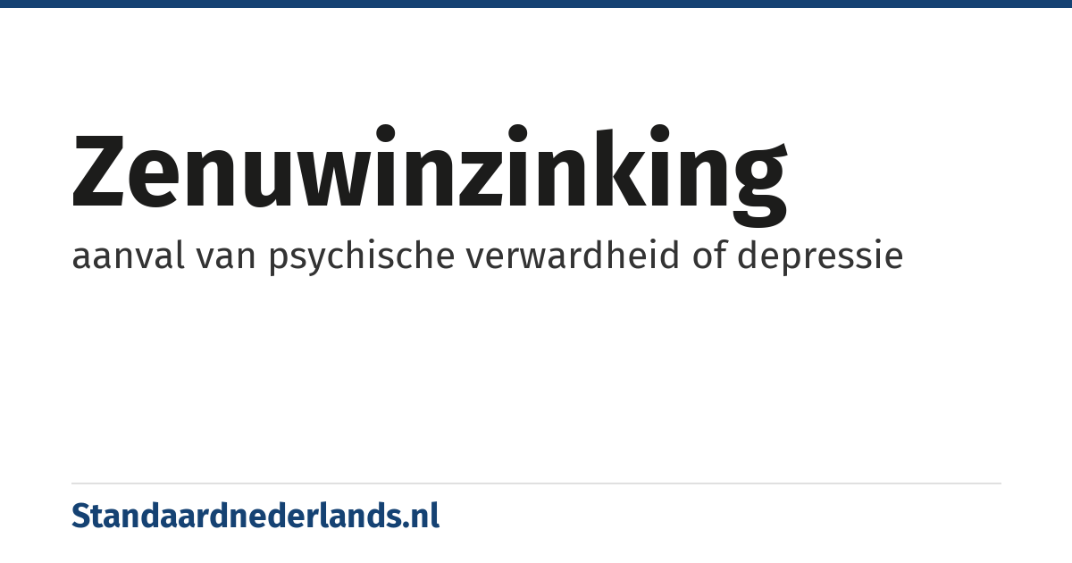 zenuwinzinking: aanval van psychische verwardheid of depressie
