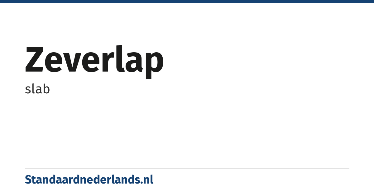zeverlap: slab