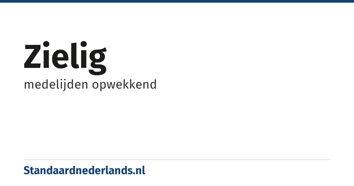 zielig: medelijden opwekkend