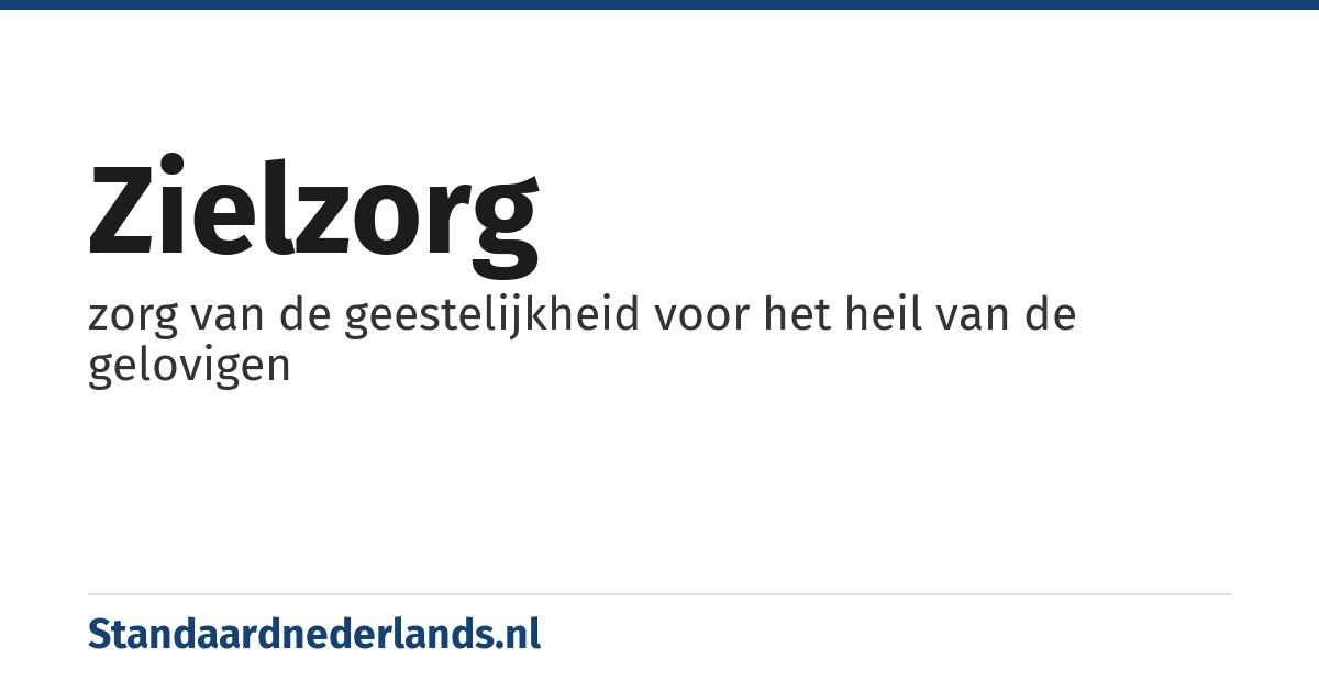 zielzorg: zorg van de geestelijkheid voor het heil van de gelovigen