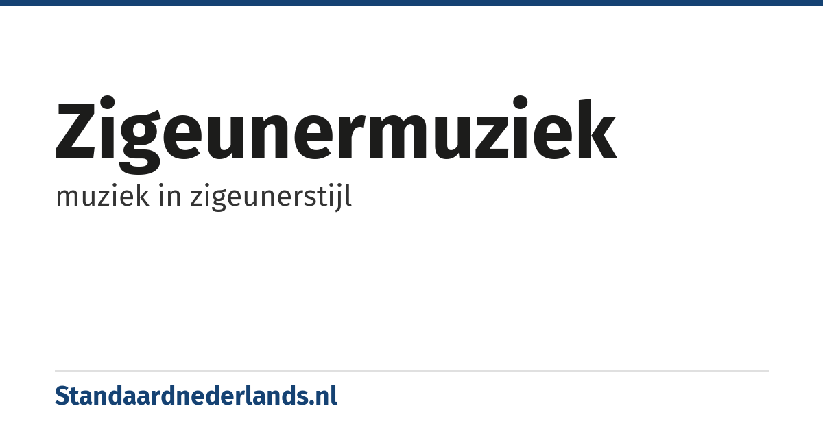 zigeunermuziek: muziek in zigeunerstijl