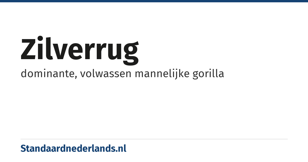 zilverrug: dominante, volwassen mannelijke gorilla