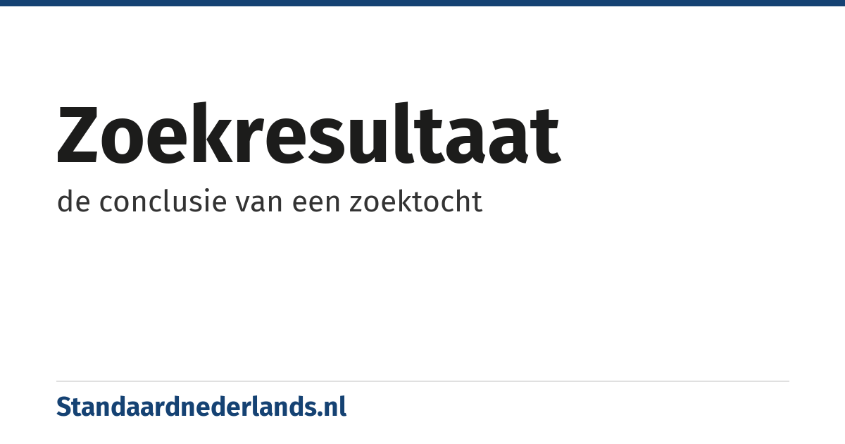 zoekresultaat: de conclusie van een zoektocht