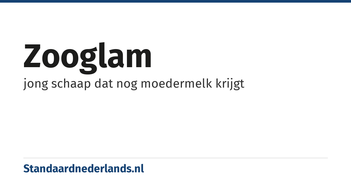 zooglam: jong schaap dat nog moedermelk krijgt