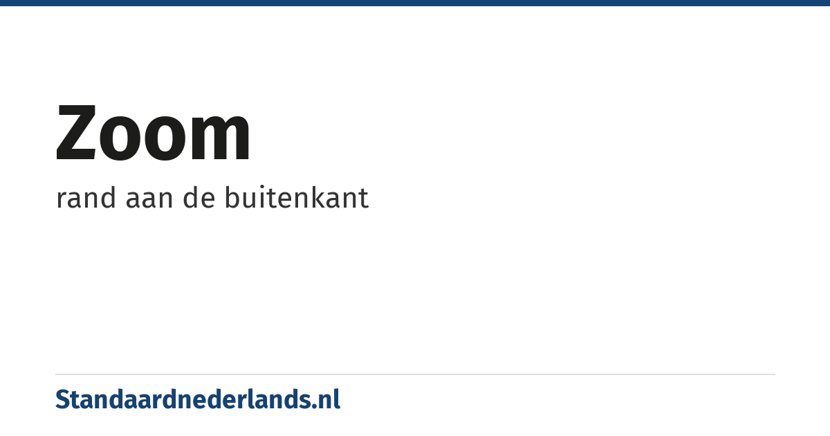 zoom: rand aan de buitenkant