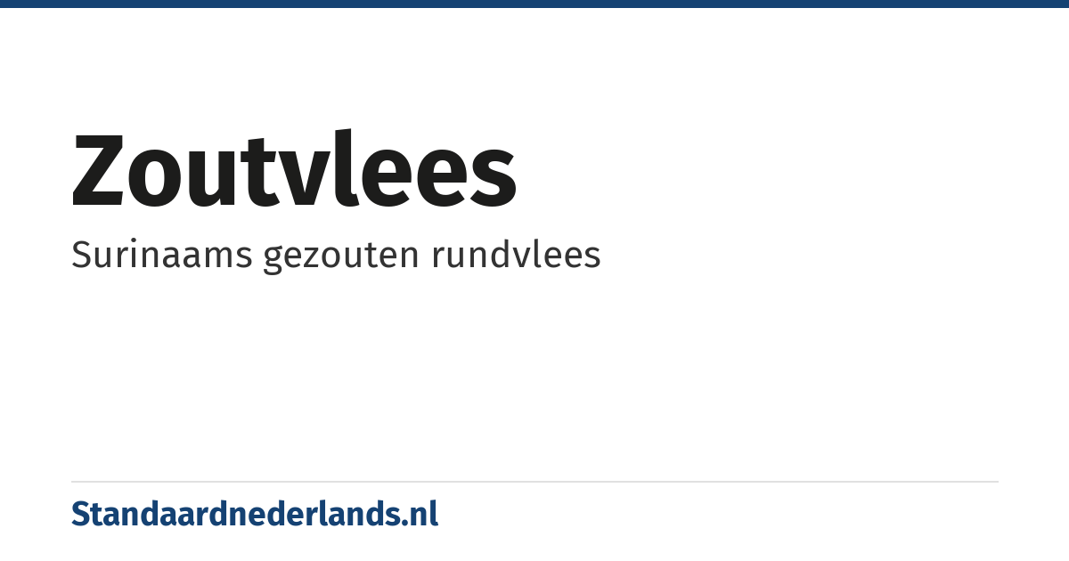 zoutvlees: Surinaams gezouten rundvlees