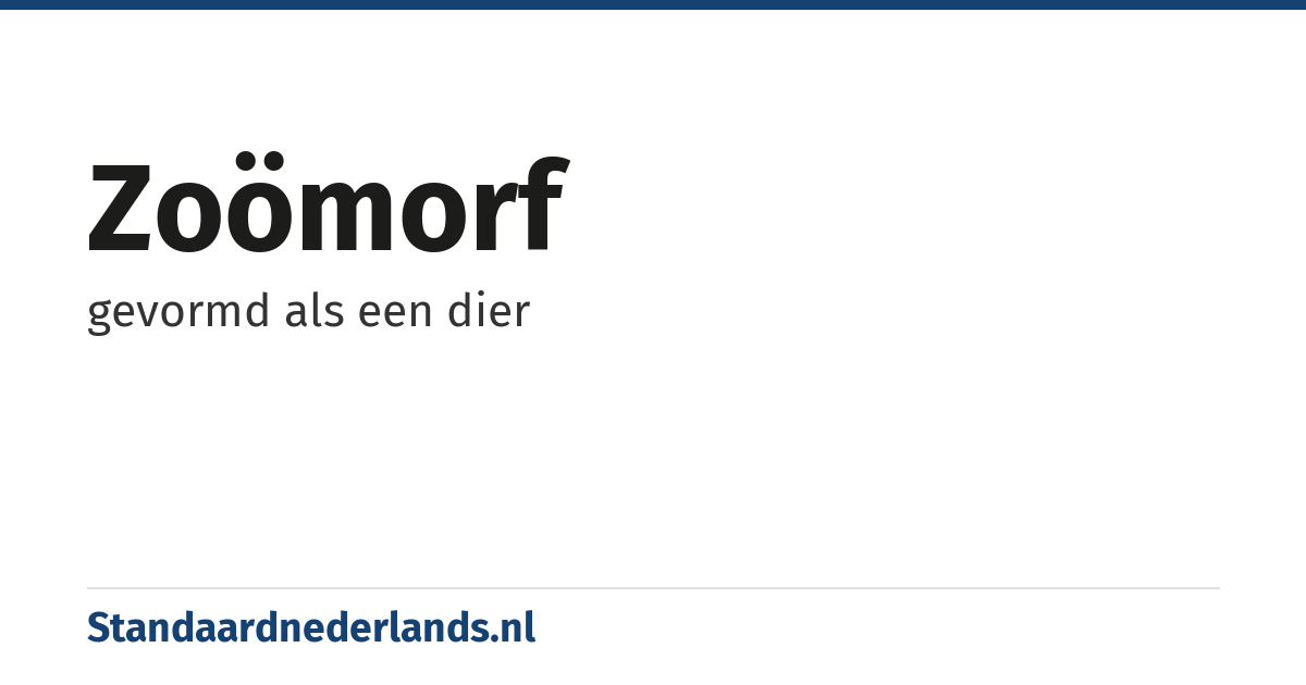 zoömorf: gevormd als een dier