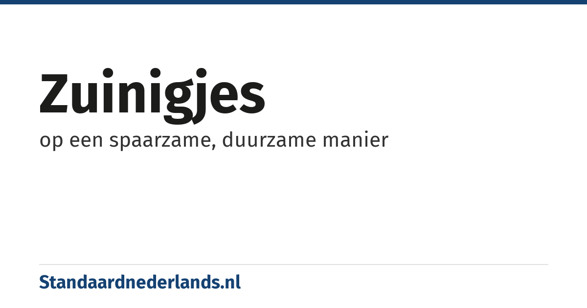 zuinigjes: op een spaarzame, duurzame manier