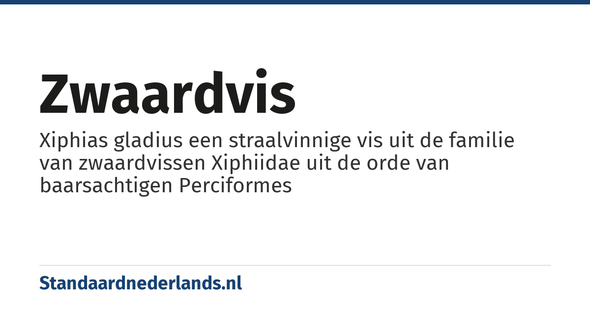 zwaardvis: Xiphias gladius een straalvinnige vis uit de familie van zwaardvissen Xiphiidae uit de orde van baarsachtigen Perciformes