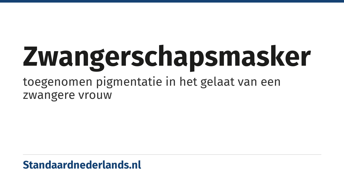 zwangerschapsmasker: toegenomen pigmentatie in het gelaat van een zwangere vrouw