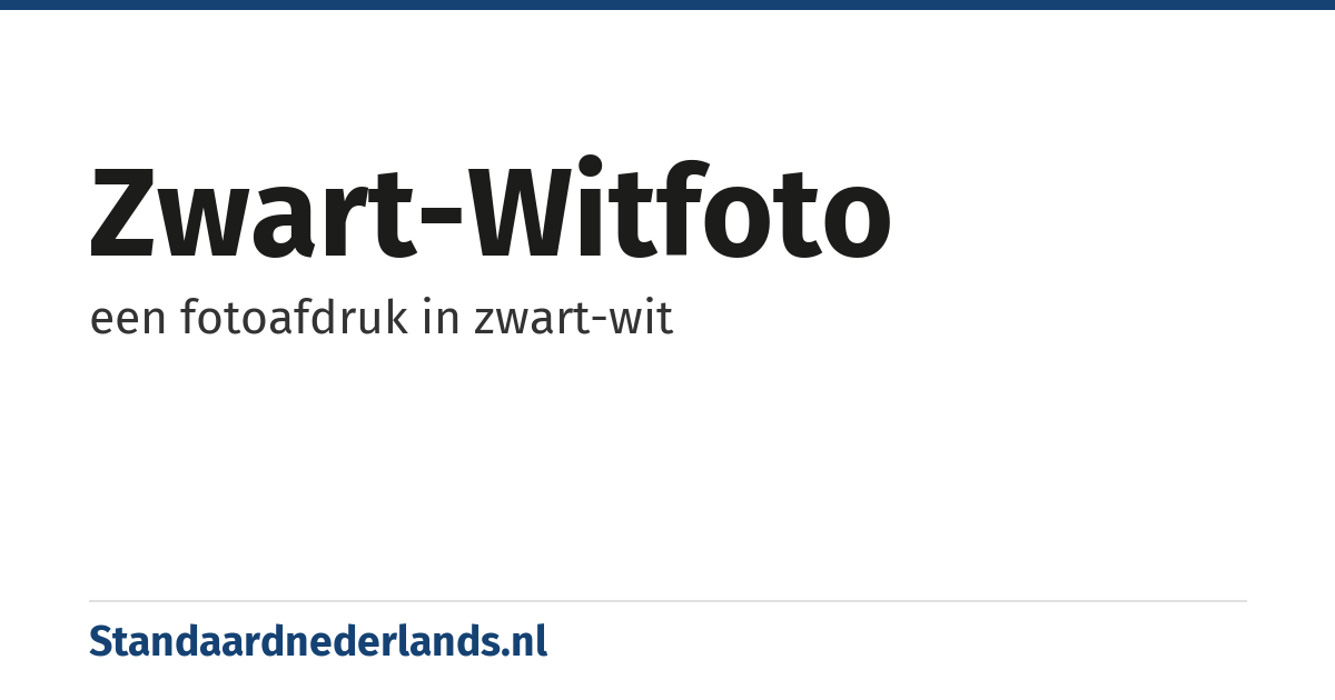 zwart-witfoto: een fotoafdruk in zwart-wit