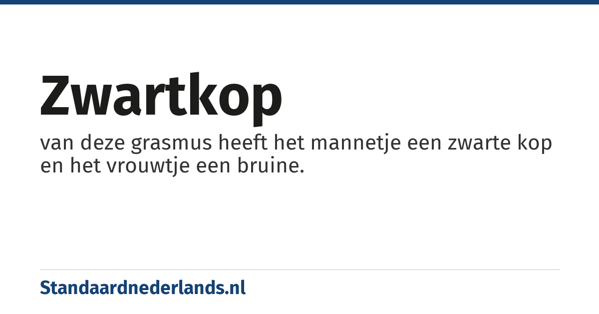 zwartkop: van deze grasmus heeft het mannetje een zwarte kop en het vrouwtje een bruine.