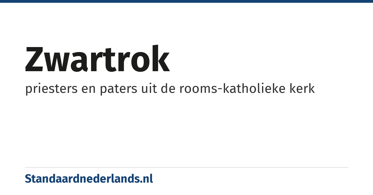 zwartrok: priesters en paters uit de rooms-katholieke kerk