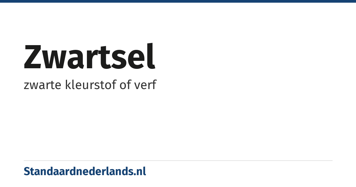 zwartsel: zwarte kleurstof of verf