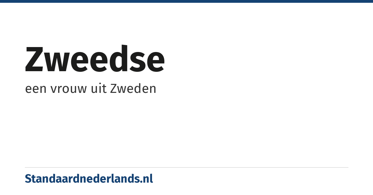 Zweedse: een vrouw uit Zweden