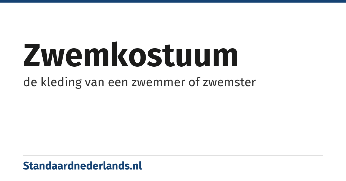 zwemkostuum: de kleding van een zwemmer of zwemster