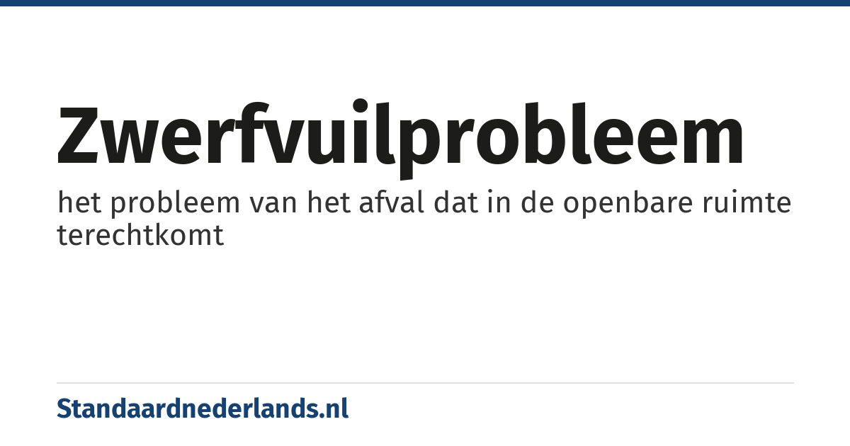 zwerfvuilprobleem: het probleem van het afval dat in de openbare ruimte terechtkomt